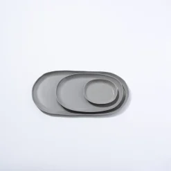 Cloud Oval Plate Dove Grey (S)