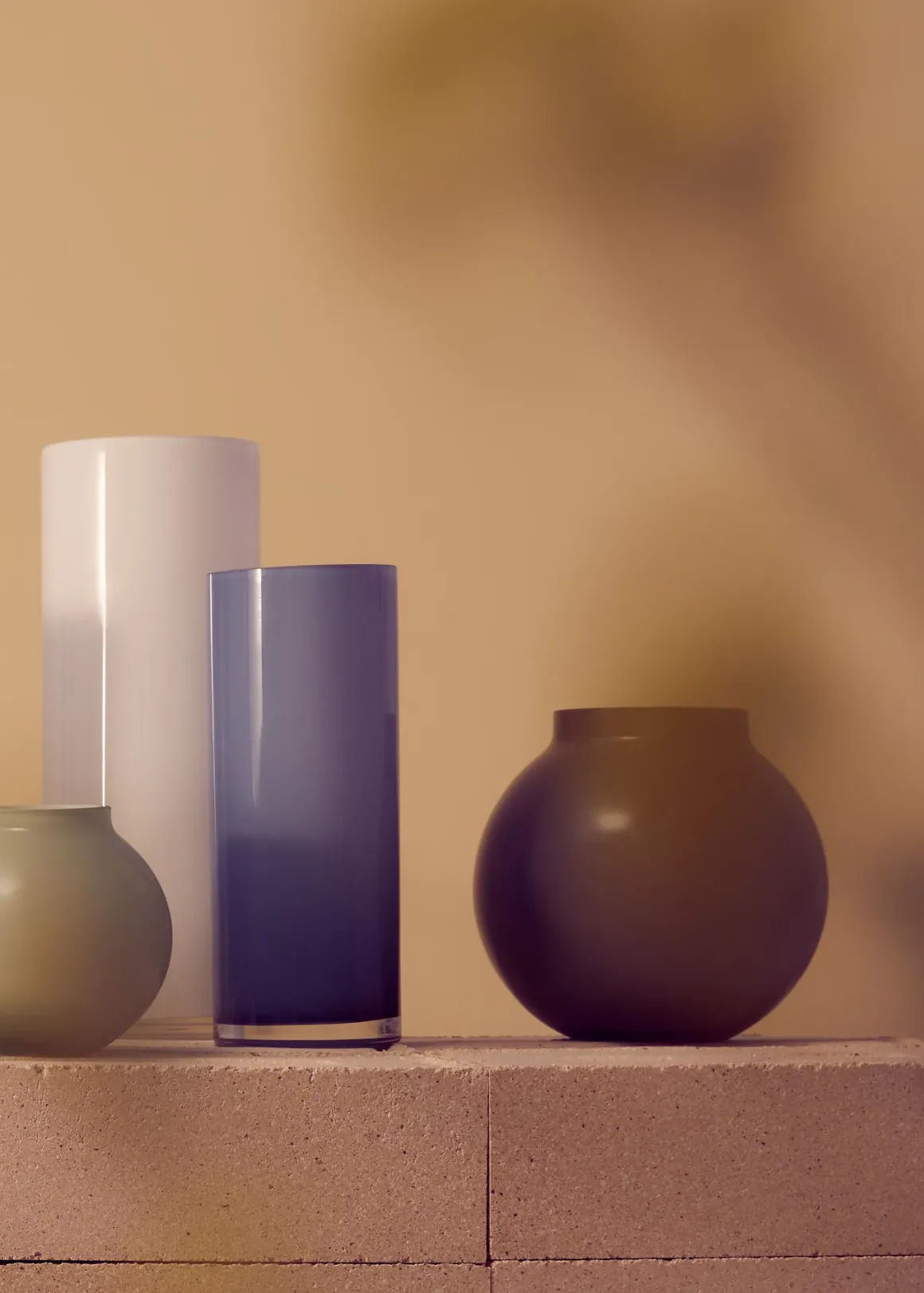 Opal Pillar Vase Sky (M)