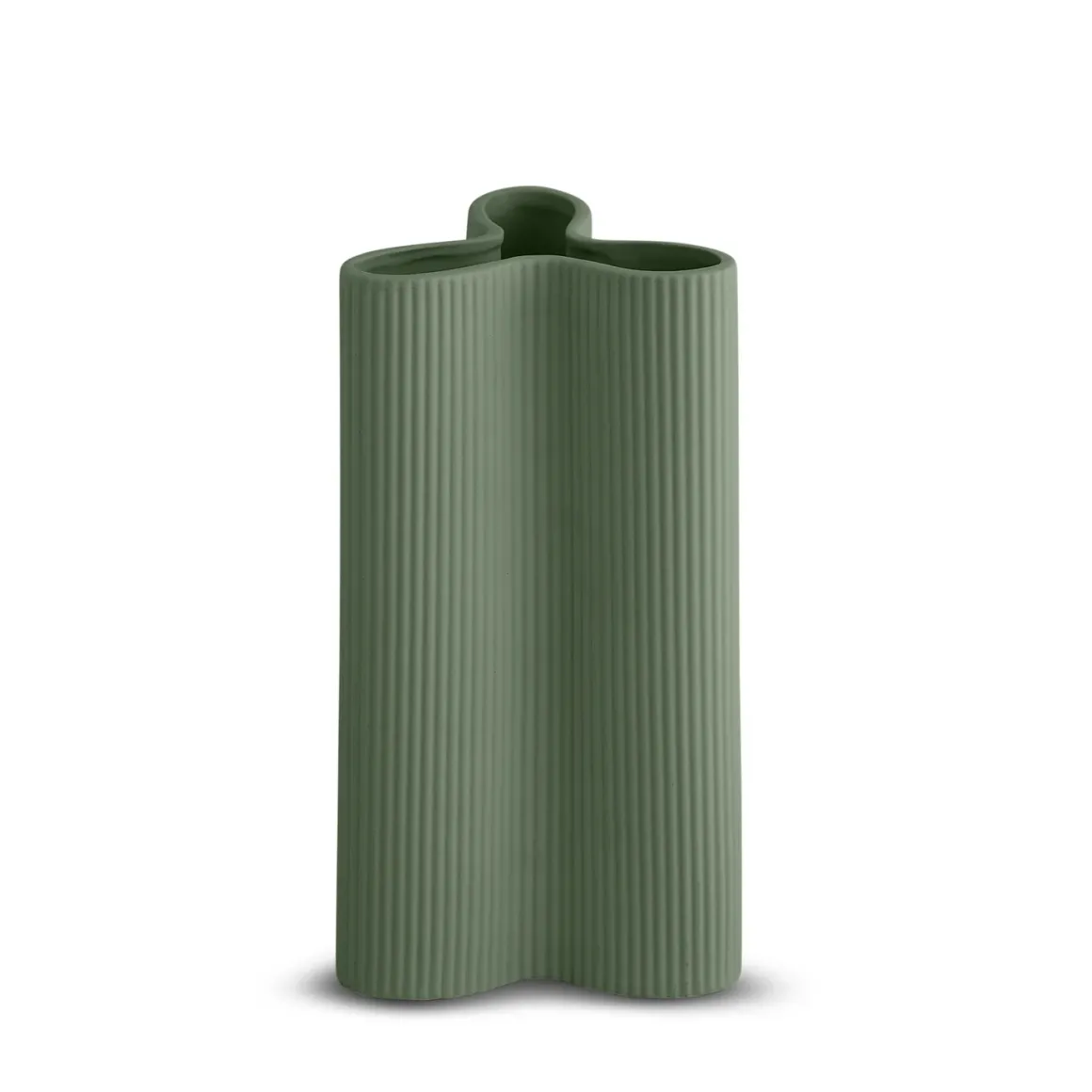 Ribbed Petal Vase Leaf (L)