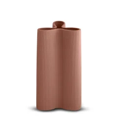 Ribbed Petal Vase Ochre (L)