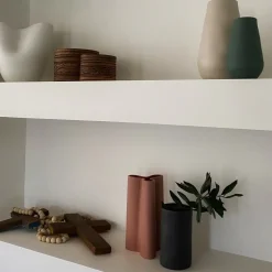 Ribbed Petal Vase Ochre (L)