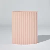 Ripple Oval Vase Icy Pink (L)