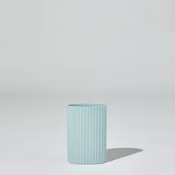 Ripple Oval Vase Light Blue (S)