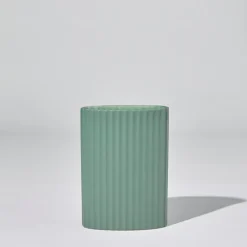 Ripple Oval Vase Moss (M)