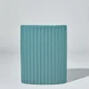 Ripple Oval Vase Steel Blue (L)
