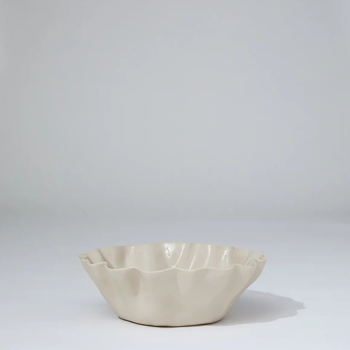 Ruffle Bowl Chalk White (M)