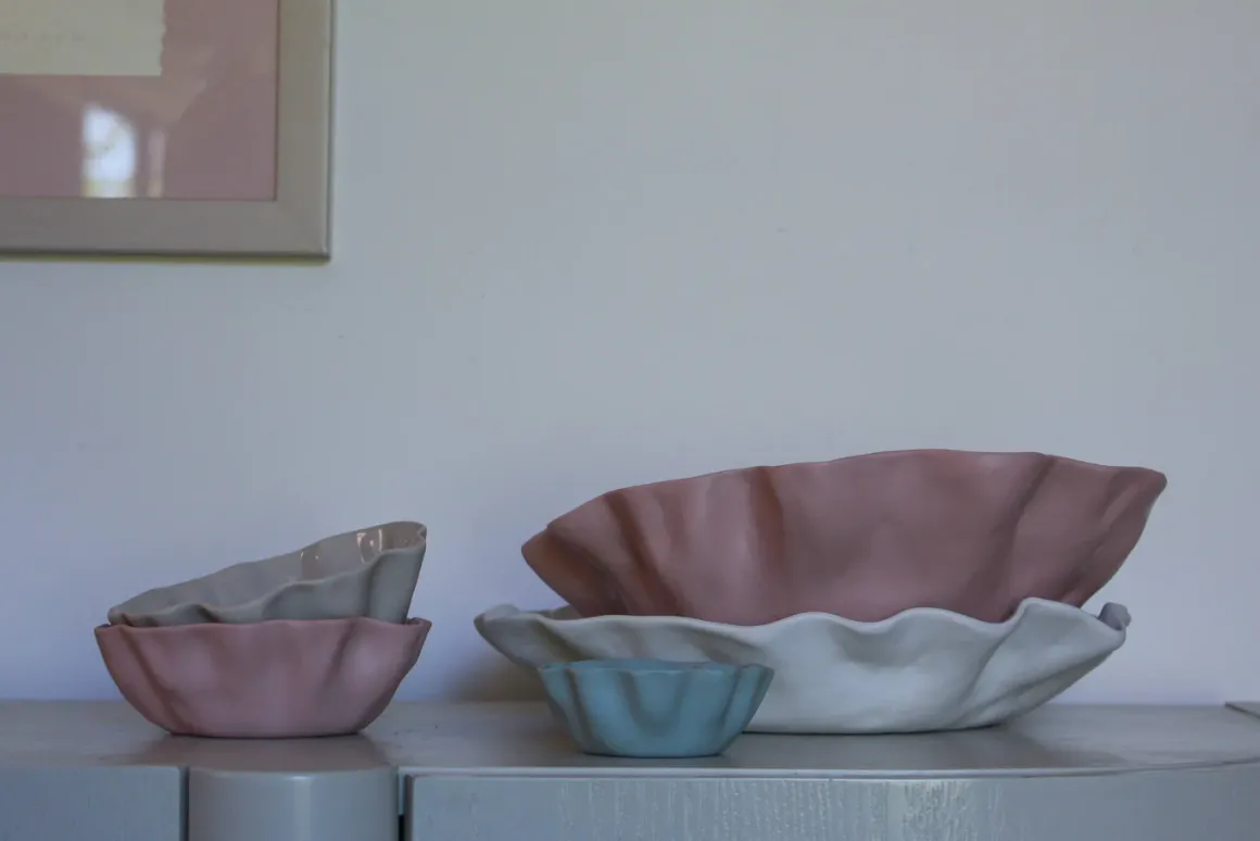 Ruffle Bowl Light Blue (XS)