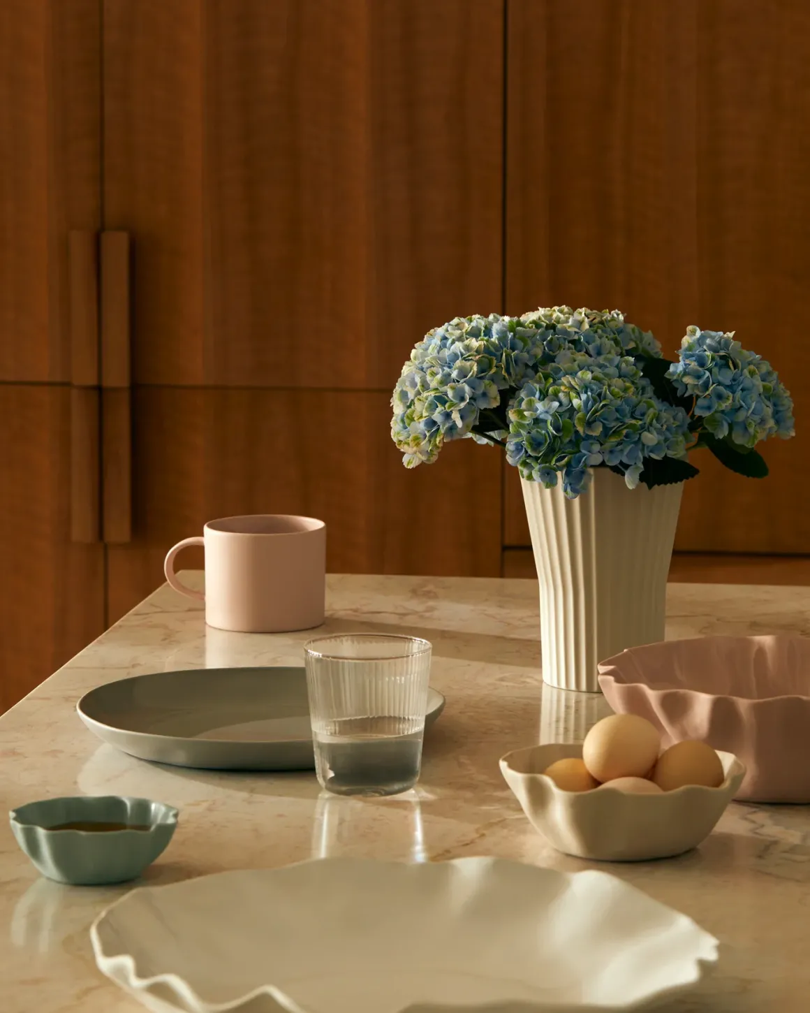 Ruffle Bowl Light Blue (XS)