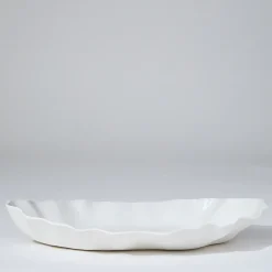 Ruffle Rectangle Platter Snow White (XL)