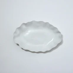 Ruffle Rectangle Platter Snow White (XL)
